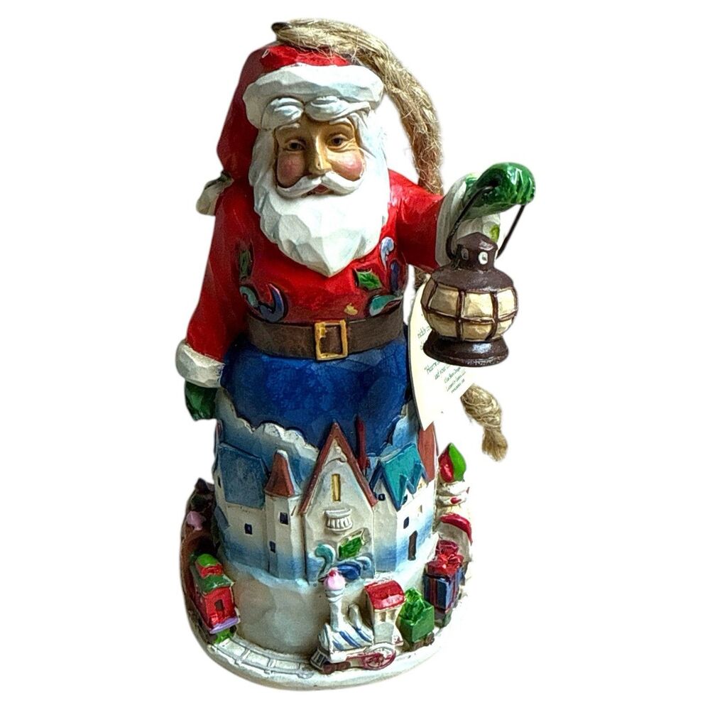 Jim Shore Heartwood Creek Santa Lantern Christmas Ornament NWT 2014